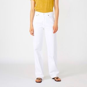 White 90s High Rise Loose Jeans